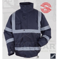 Reflektifli Lacivert Pilot Mont